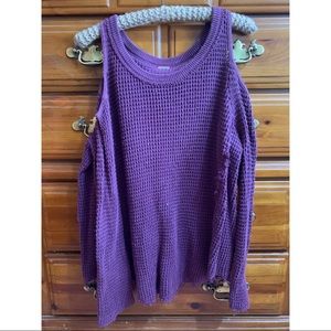 Free People Cold Shoulder Sweater